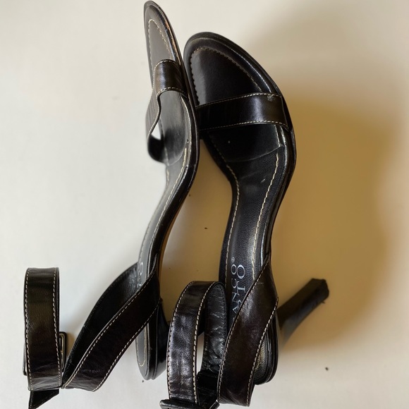 Franco Sarto - Lady black leather sandals, Size: 8 - Picture 7 of 9